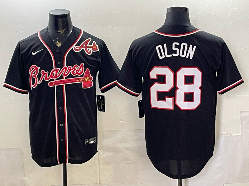 Men Atlanta Braves #28 Olson black Nike 2026 Jersey 0528001